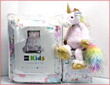 6 pc - Isabella UNICORN PRINCESS Comforter  Sham  Sheets  Dreamy UNICORN TWIN