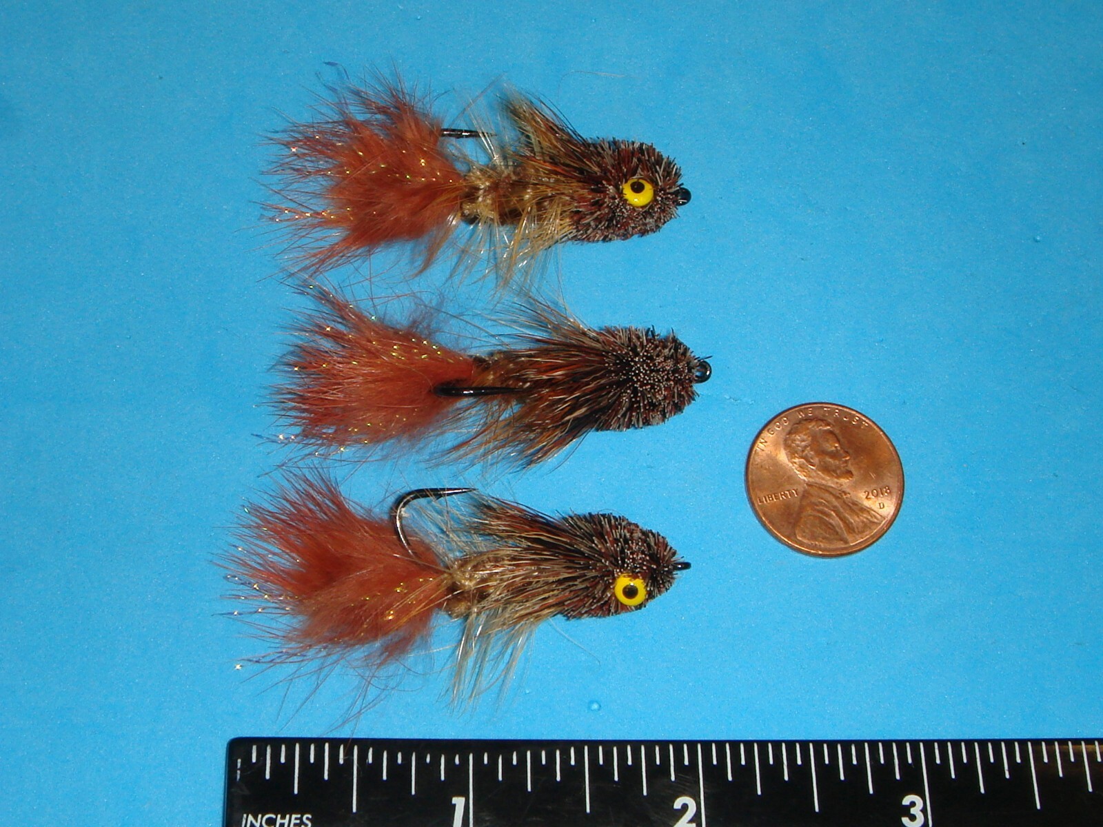 FLY FISHING FLIES - Brown MINI SCULPIN size #4 (3 pcs.)