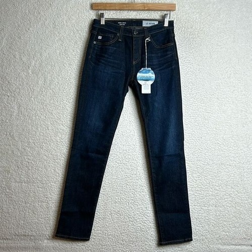 NWT Adriano Goldschmied Womens Prima Cigarette Ankle Denim Jeans Blue SIZE 26
