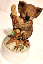 Vintage Gorham Japan Koala Bear Musical Ceramic Wind Up 6" Excellent