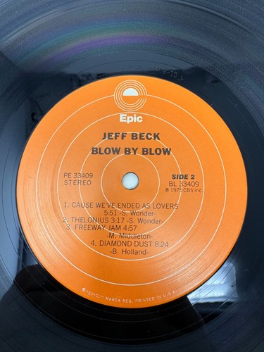 Epic PE 33409 Jeff Beck, Blow By Blow LP VG+ - Picture 5 of 7