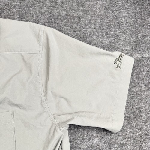 Patagonia Shirt Mens L Gray Stretch Planing Hybrid Button Flying Fish UPF DWR - Picture 4 of 16