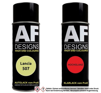 Autolack Spraydose Set Lancia 507 Giallo Primula Basislack Klarlack Sprühdose 40