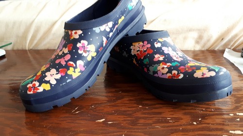 Joules Pop-On Slip On Garden Clogs Rain 