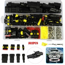 352x 1/2/3/4 Pin Automotive Electrical Wire Connectors Terminals Plug Waterproof
