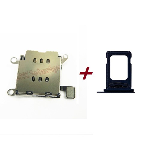 OEM Dual Sim Card Reader Holder Slot Module Flex + Sim Tray For iPhone 12 - Picture 6 of 10