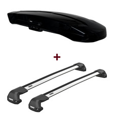 Dachbox Thule Vector Alpine + Dachträger für Peugeot 307 Fliessheck Typ 3A/C top