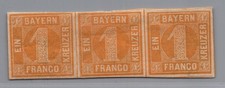 Bayern Michel Nummer 8I ungebraucht Falz 3er Einheit / Streifen