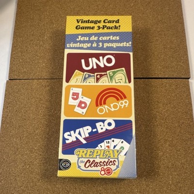 Mattel UNO ONO 99 Skip-Bo 3-Pack Strategy Card Game for 2-6 Players