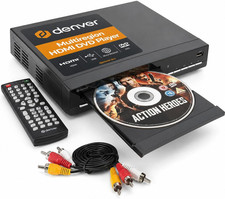Denver DVH-7787 - Compact DVD Player, Multi Region/All Region, Full HD 1080P Ups