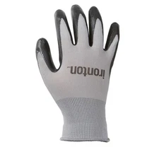 Ironton Nitrile-Coated Work Gloves, Black/Gray, XL