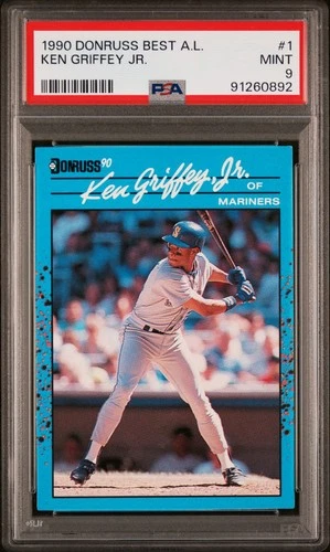 1990 Donruss Best of AL Ken Griffey Jr #1 PSA 9 Mint American League Blue Border