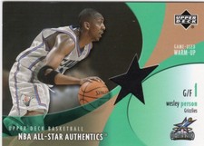 2002-03 Upper Deck Wesley Person NBA All Star Authentics: Warm-Ups #WP-AW