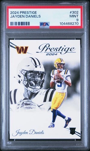 2024 PANINI PRESTIGE #302 JAYDEN DANIELS ROOKIE RC PSA 9
