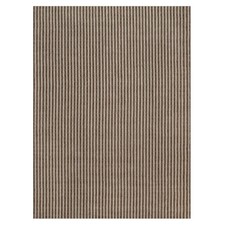 9'x12'3" Chocolate Brown Vertical Stripes Design Hand Loomed Natural Wool Rug