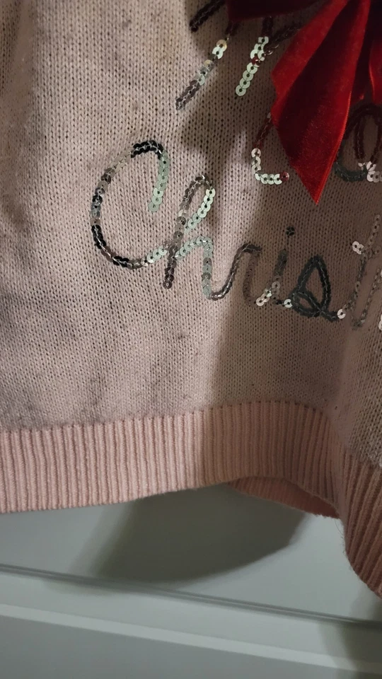 Pink Meowy Navidad Gato Suéter Sin Límites Talla Grande Foto 2 de 4