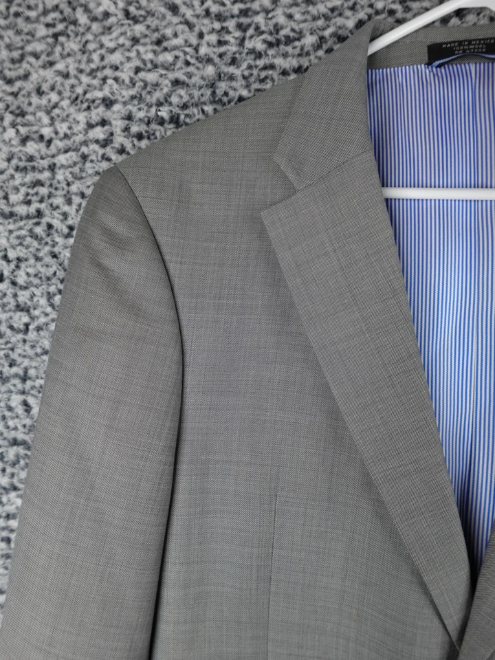 Tommy Hilfiger R40 Hombre Gris Lana Blazer Abrigo Deportivo 2 Botones Hecho en México Ja Foto 2 de 4