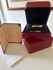 Cartier Classic Love Bracelet 18ct yellow gold , size 16. Genuine Full Set