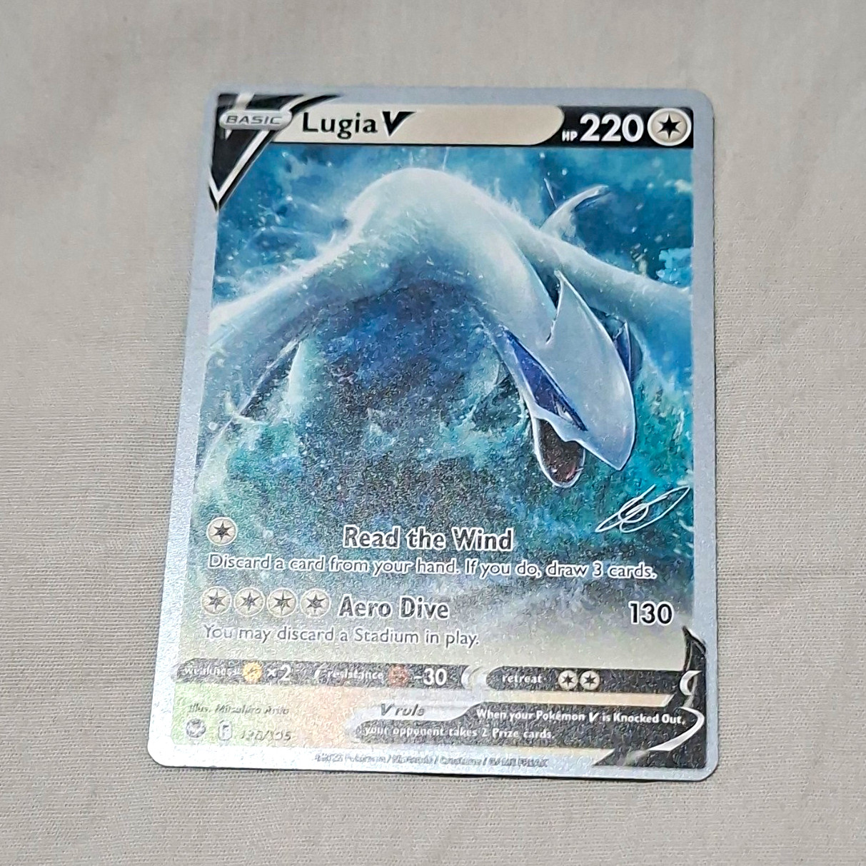 Pokémon TCG Lugia V 138/195 Silver Tempest Ultra Rare Holo 220HP English