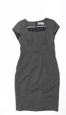 Womens UK Size 10 Sophie Grey A-Line Dress