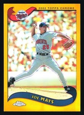 Joe Mays Minnesota Twins 2002 Topps Chrome Gold Refractor #459