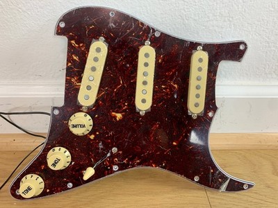Stratocaster Loaded Pickguard Assembly Wired Fleor Pickups Red Tortoise Harness