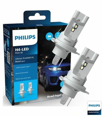 H4 PHILIPS LED ULTIINON PRO6000 BOOST GEN2 / 11342U60B2X2