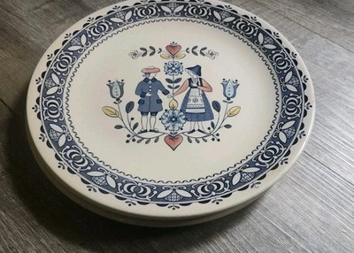 Set Of 3 Johnson Brothers Old Granite HEARTS & FLOWERS DINNER PLATES 10'' Vintage