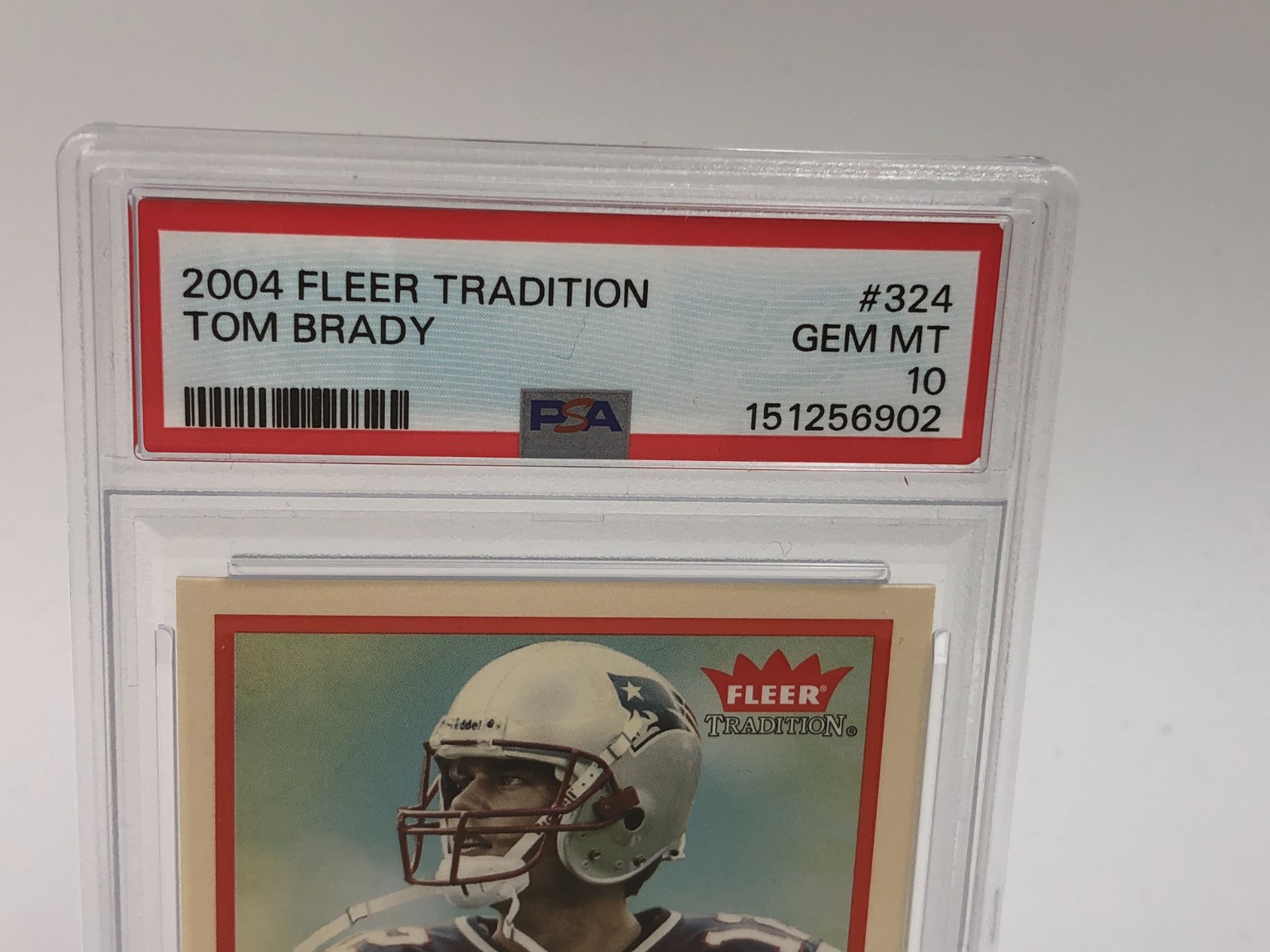 TOM BRADY Trading Card 2004 FLEER TRADITION #324 Patriots graded PSA GEM MINT 10 view 7