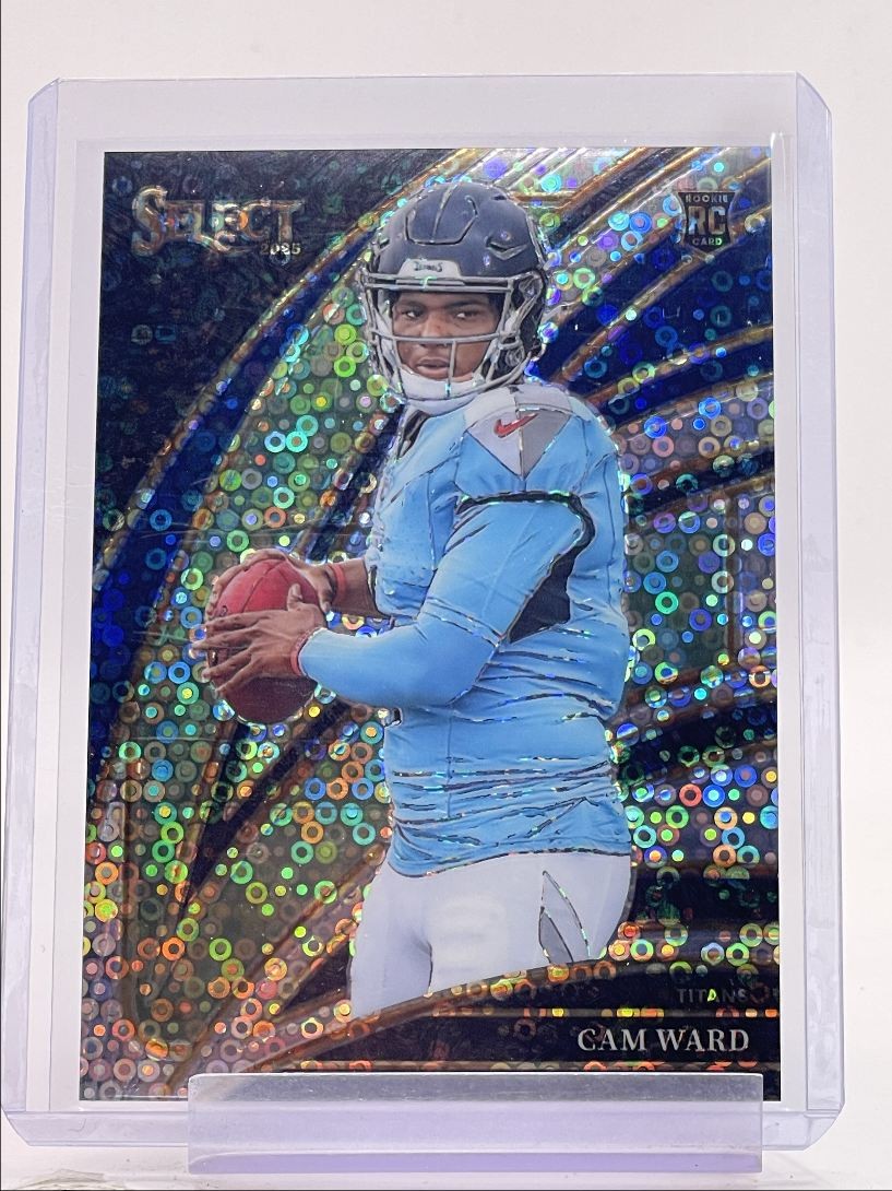 CAM WARD 2025 SELECT CLUB LEVEL ROOKIE DISCO PRIZM TITANS RC Q1909