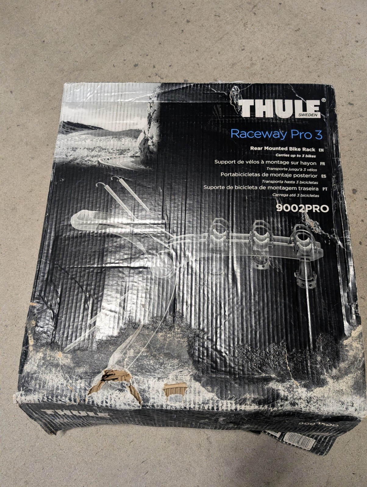 New Thule Raceway Pro 3 Bike Locking Trunk Rack 9002 New Dam