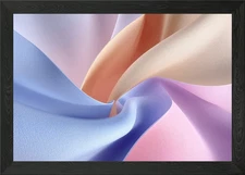 Abstract Pastel Fabric Flow with Ge Framed Wall Art Poster Canvas Print Picture