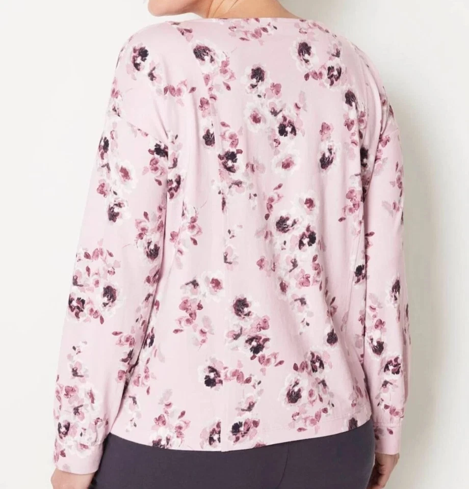 J. Jill Womens Organic Cotton Pure Jill Seamed Boat-Neck Sweatshirt Size Large - Image 2 of 4