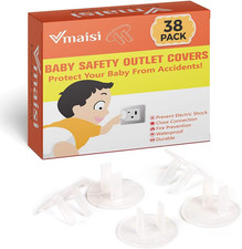 38 Pieces Clear Outlet Covers Baby Proofing - Electrical Safety