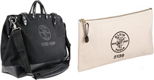 Large 18-Inch Deluxe Canvas Tool Bag  12.5-Inch Zipper Tool Pouch Set