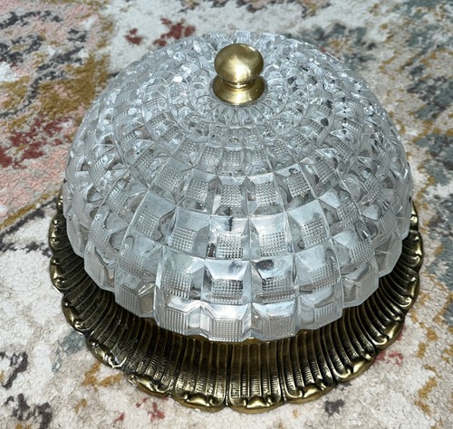 Sottoscrittori Laboratori Vintage Plafoniera Vetro Globo Applique MCM Ottone - Foto 1 di 9