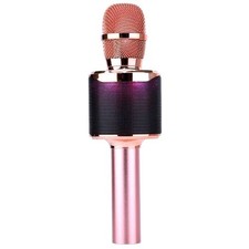 Wireless Bluetooth Karaoke Microphone, Handheld Mic Speaker Pink/Rose Gold