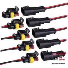 16 AW 2 Pin Connector, 2 Wire Connector for Car, Truck, Boat, and Various 2 PIN
