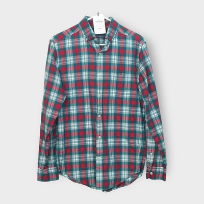 Vineyard Vines Mens Tucker Shirt | Size XS | Red/Green Plaid | 100% Cotton | EUC