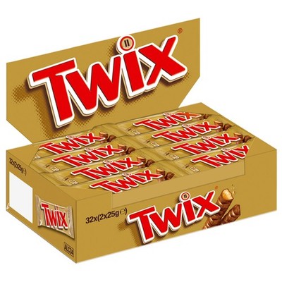 (12,41 /1kg) Twix, Riegel, Schokolade, 32 Riegel
