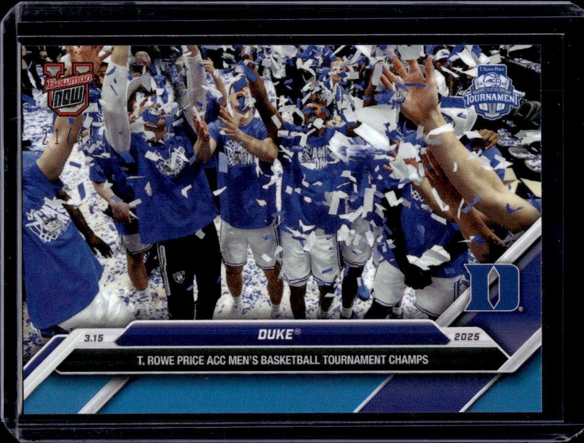 2024-25 Bowman U Now Topps #87 Duke Blue Parallel Card #d 21/49