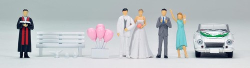 Diorama Collection 64 1/64# Car Snap 13a Wedding (Datsun 1600 sports included) A - Picture 2 of 12