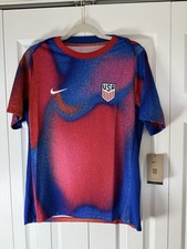 Nike USMNT USA Soccer Pro Pre-Match Short Sleeve Mens Size M FJ2734-100 NWT