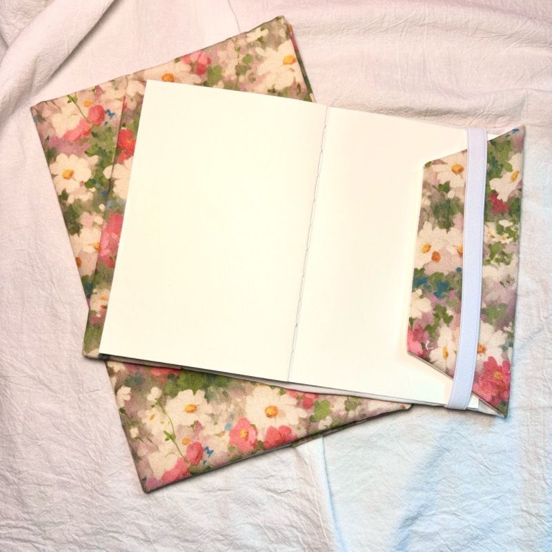 Floral Fabric Book Cover Oil Painting Flower Weekly Diary Planner Notebook Cover