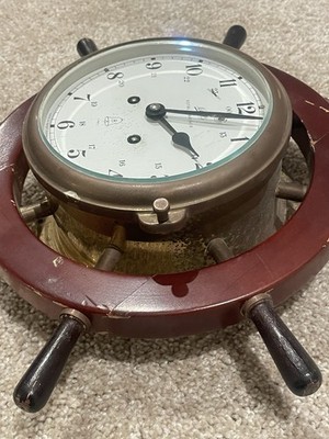 VINTAGE SCHATZ ROYAL MARINER GERMAN 8 DAY SHIP CLOCK COLLECT