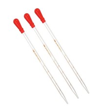 3Pcs Graduated Pipettes 1ml Glass Pipette with Bulb