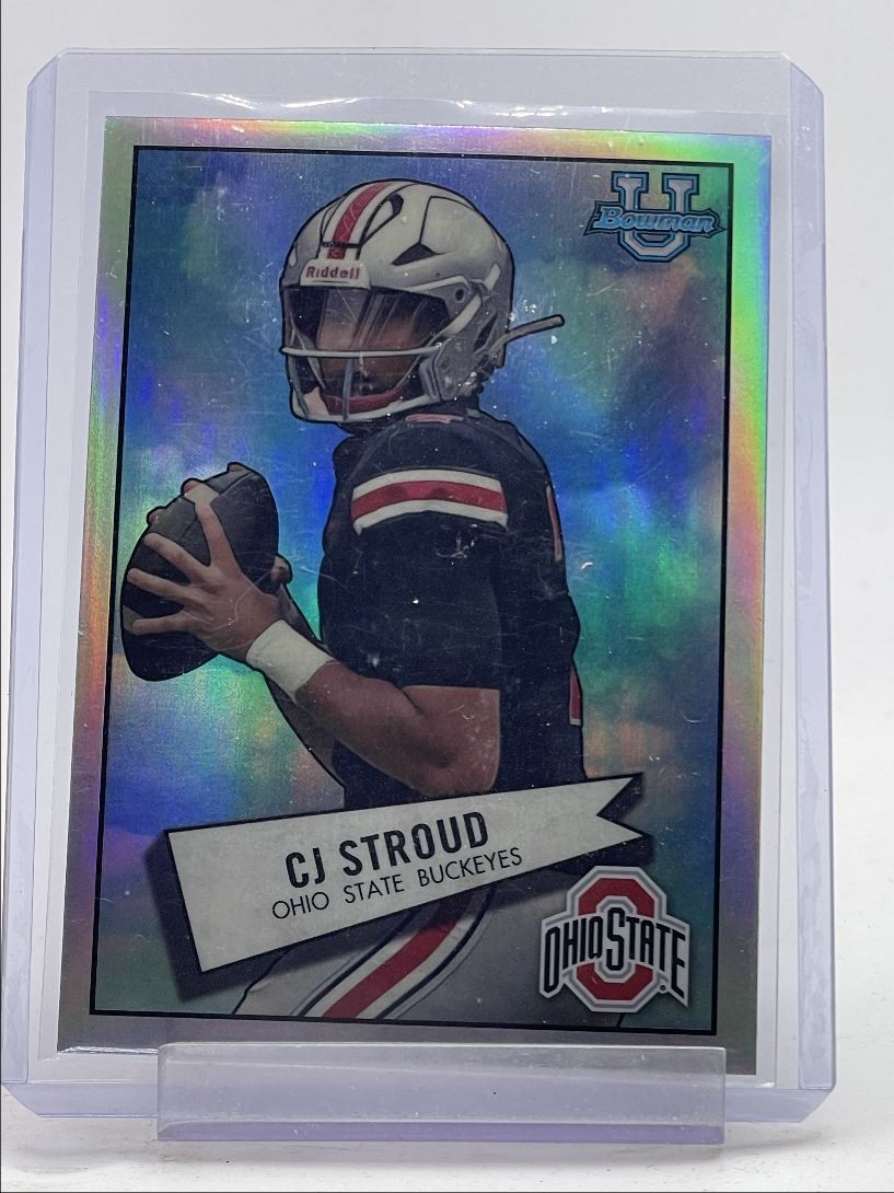 CJ STROUD 2022 BOWMAN UNIVERSITY CHROME 1952 BOWMAN REFRACTOR Q2756