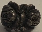 Vintage Womens Sterling silver rose roses flower ring 10.6g estate find!
