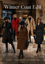 Women  s Elegant Double Breasted Trench Coat Belted Long Winter Jacket