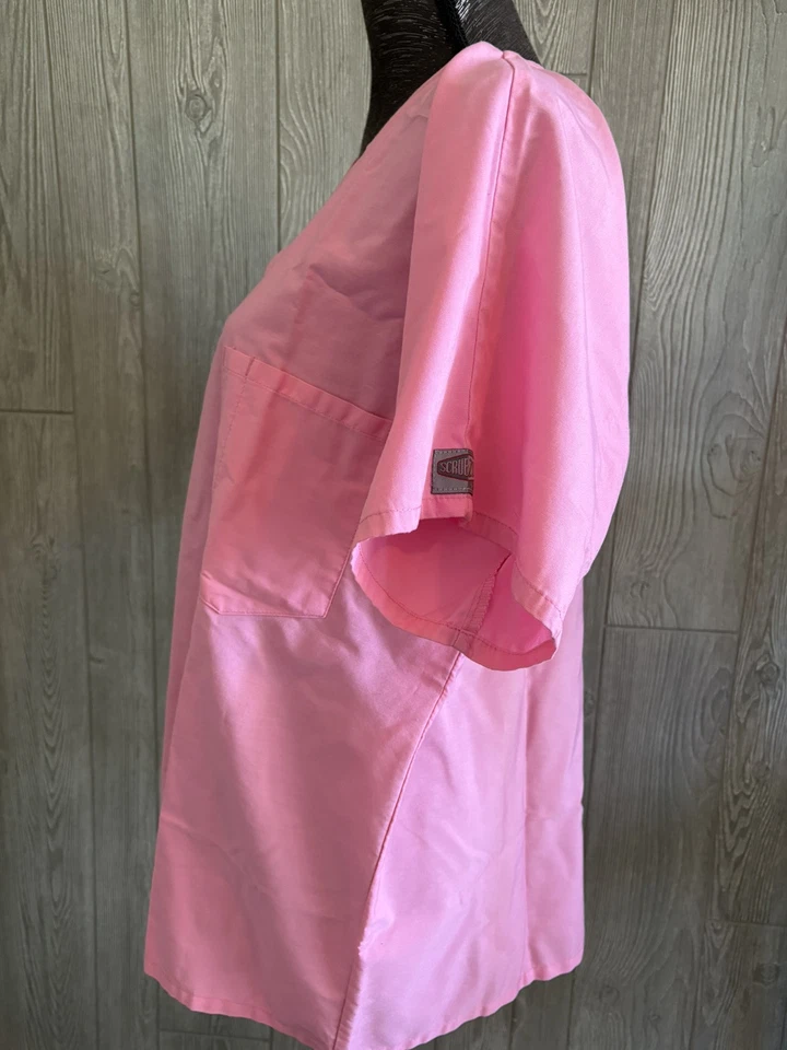 Blusa Médica Estampada Rosa para Mujer Talla L Foto 3 de 4
